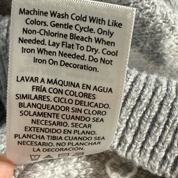 Holiday Time Grey Crew Neck Pullover Sweater with Christmas Tree's Size 3X - Picture 7 of 10